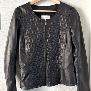 Hinge Quilted Women’s Leather Jacket